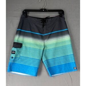 Billabong Junior All Day Pro striped trunk shorts Sz 29-30 Pool Summer Beach